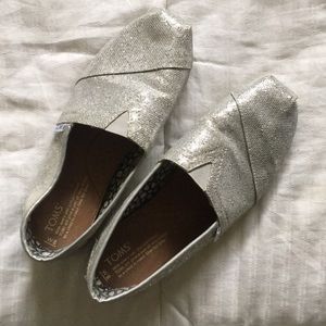 Toms sparkly slip ons